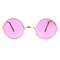 Pink Round Hippie Glasses - Pink 60's Style Hipster Circle Sunglasses - 1 Pair